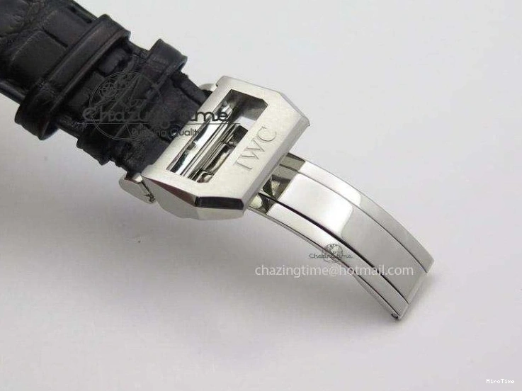 MIROTIME 0329 Portuguese Tourbillon Mystere SS TF Best Edition Black Dial on Black Croc Leather Strap Flexible 7383